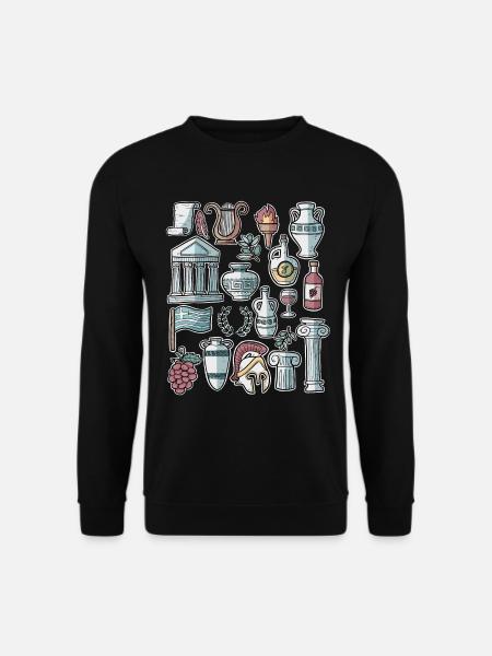 Grèce - Sweat-shirt Unisexe - noir
