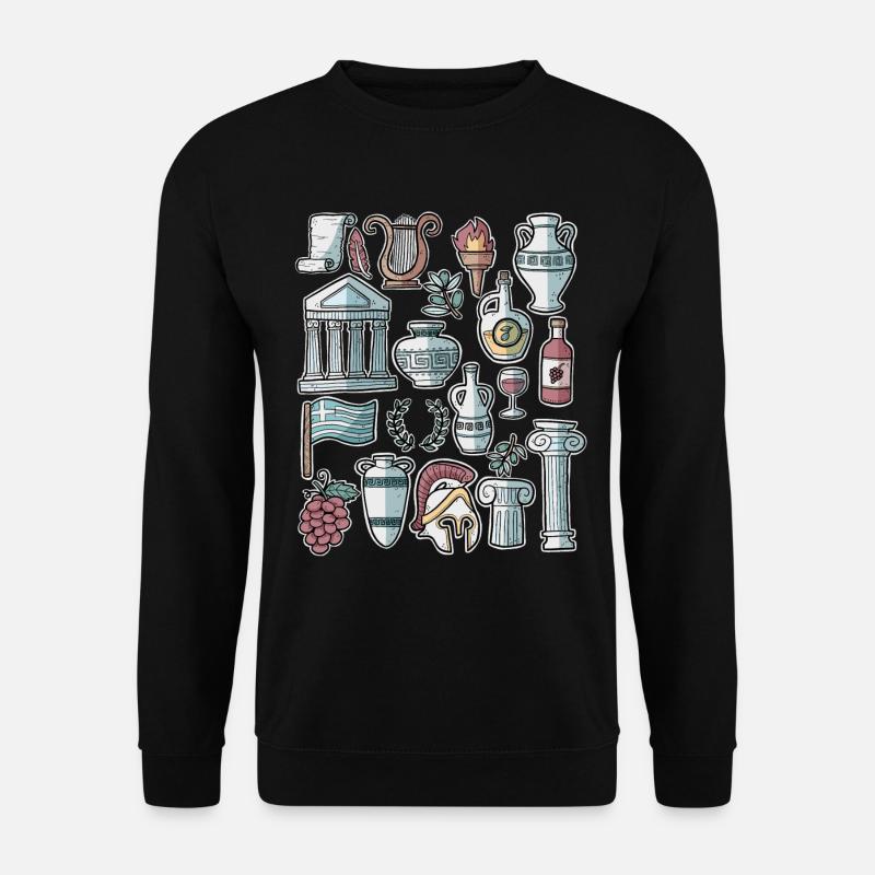 Grèce - Sweat-shirt Unisexe - noir