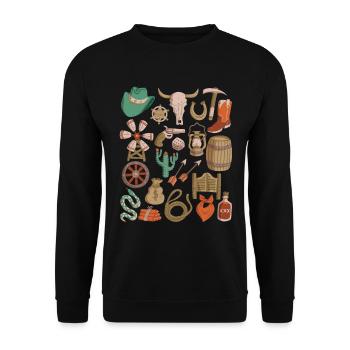 Wild West - Unisex Sweatshirt - black - Front - Alina (178cm) & Michal (187cm)