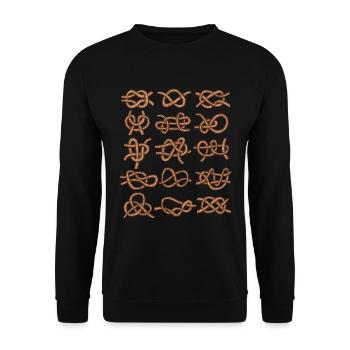 Sailor's knot - Unisex Sweatshirt - black - Front - Alina (178cm) & Michal (187cm)
