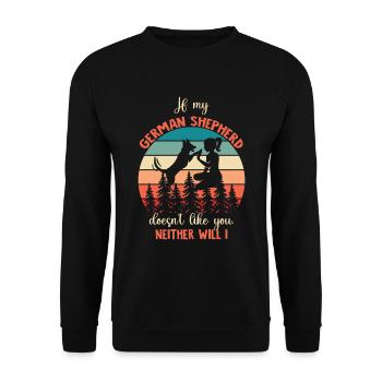 Dicton berger allemand - Sweat-shirt Unisexe - noir - Devant - Alina (178cm) & Michal (187cm)