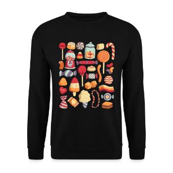 Sweets - Unisex Sweatshirt - black - Front - Alina (178cm) & Michal (187cm)