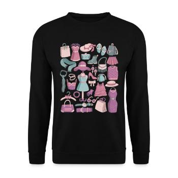 Boutique, Fashion, Shopping & Mode - Unisex Sweatshirt - black - Front - Alina (178cm) & Michal (187cm)