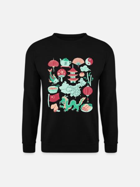 Chine - Sweat-shirt Unisexe - noir