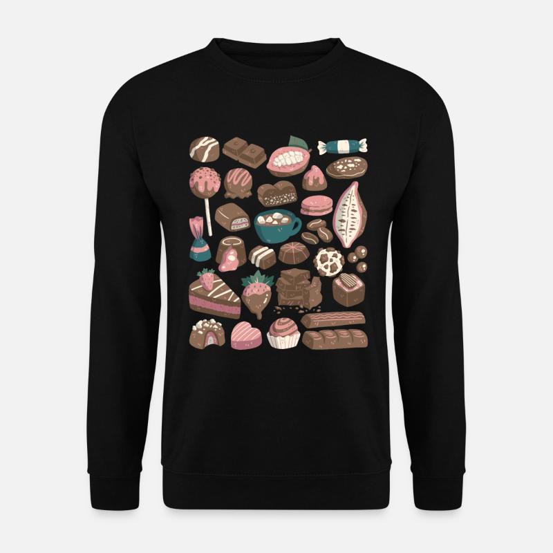 Schokolade - Kakao, Pralinen, Schoko - Unisex Pullover - Schwarz