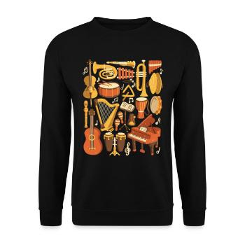 Orchestre - Musique, Instruments, Musiciens - Sweat-shirt Unisexe - noir - Devant - Alina (178cm) & Michal (187cm)