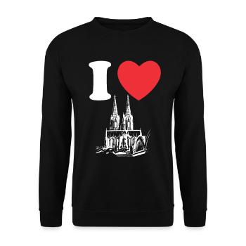J’aime Cologne J’aime Cologne Cologne Allemagne Cologne - Sweat-shirt Unisexe - noir - Devant - Alina (178cm) & Michal (187cm)