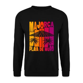 Majorca Playa de Muro - Unisex Sweatshirt - black - Front - Alina (178cm) & Michal (187cm)