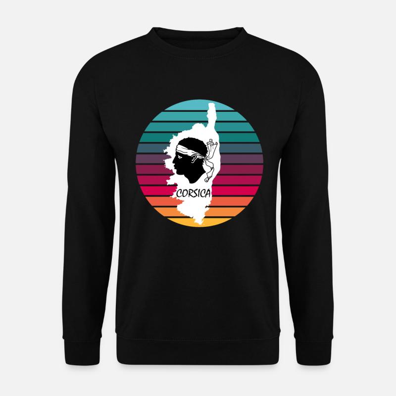 Corsica Insel Frankreich mit Piratenkopf Korsika - Unisex Pullover - Schwarz