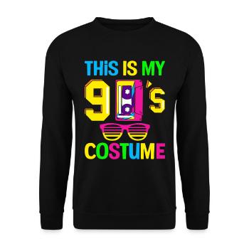 C’est mon costume de fête des années quatre-vingt-dix des années 90 - Sweat-shirt Unisexe - noir - Devant - Alina (178cm) & Michal (187cm)