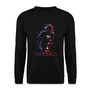 American Football Liegt In Meiner Dna - Unisex Pullover - Schwarz - Vorne - Alina (178cm) & Michal (187cm)