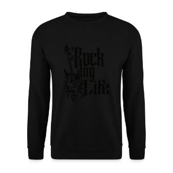 Rock My Life Vintage Retro 80s Music Lets - Unisex Sweatshirt - black - Front - Alina (178cm) & Michal (187cm)