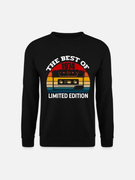Best Of 1974 Retro Cassette born in 1974 - Unisex Sweatshirt - black