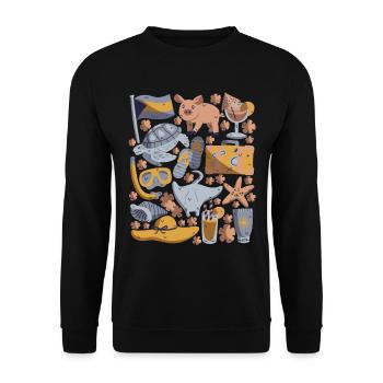 Bahamas - Unisex Sweatshirt - black - Front - Alina (178cm) & Michal (187cm)