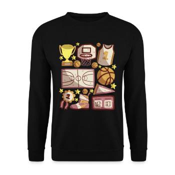 Basket-ball - Sweat-shirt Unisexe - noir - Devant - Alina (178cm) & Michal (187cm)