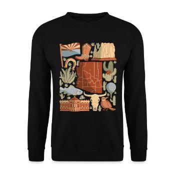 Arizona - Unisex Sweatshirt - black - Front - Alina (178cm) & Michal (187cm)
