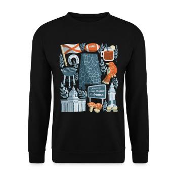 Alabama - Unisex Sweatshirt - black - Front - Alina (178cm) & Michal (187cm)