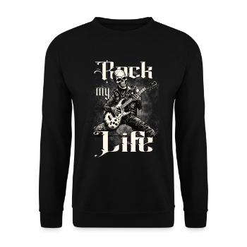 Rock My Life Vintage Retro 80s Music Lets - Unisex Sweatshirt - black - Front - Alina (178cm) & Michal (187cm)