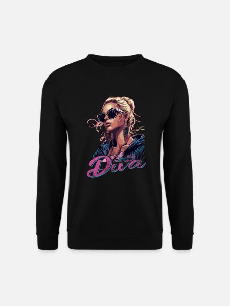 Shine radiantly exclusive diva - Unisex Sweatshirt - black