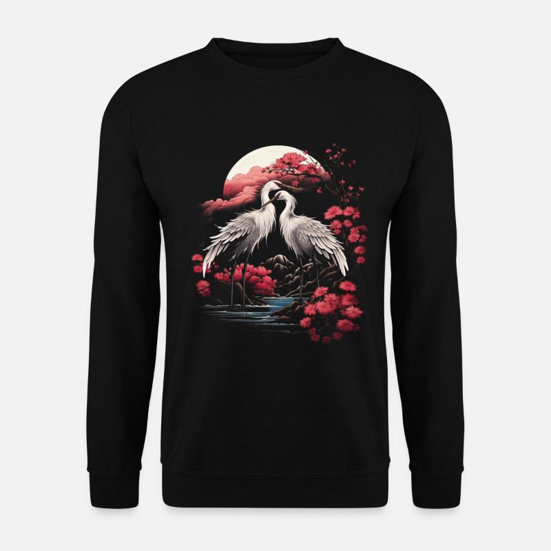 Japanischer Vogel Natur Japan Kultur Wildtiere - Unisex Pullover - Schwarz