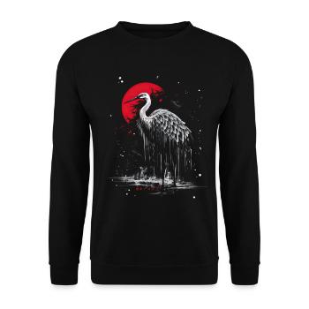 Japanese Bird, Nature, Japan, Culture, Wildlife - Unisex Sweatshirt - black - Front - Alina (178cm) & Michal (187cm)