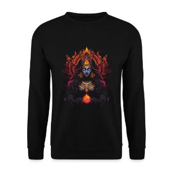 Hinduismus Meditation Hindu - Unisex Pullover - Schwarz - Vorne - Alina (178cm) & Michal (187cm)