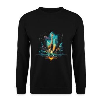 Giraffe, Animal, Wildlife - Unisex Sweatshirt - black - Front - Alina (178cm) & Michal (187cm)