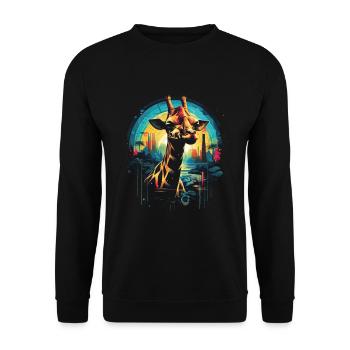 Giraffe, Animal, Wildlife - Unisex Sweatshirt - black - Front - Alina (178cm) & Michal (187cm)