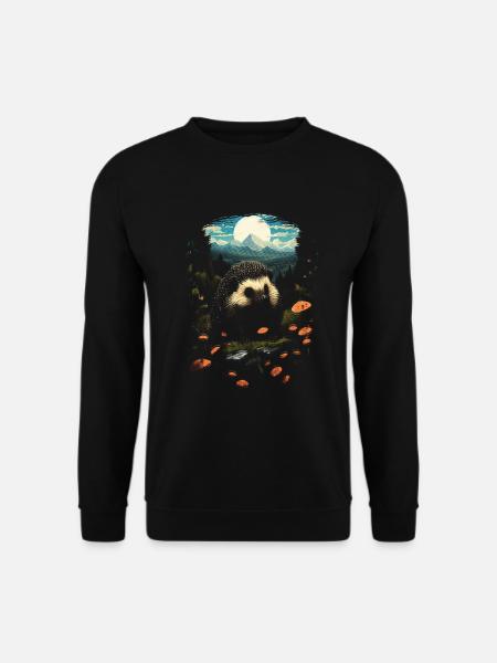 Igel Tier - Unisex Pullover - Schwarz