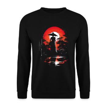 Geisha Kyoto Kimono Culture Samurai Anime Shrine - Unisex Sweatshirt - black - Front - Alina (178cm) & Michal (187cm)