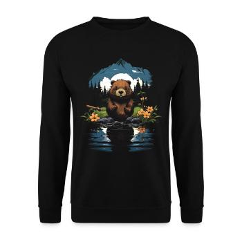 Mignon Adorable Animal Nature - Sweat-shirt Unisexe - noir - Devant - Alina (178cm) & Michal (187cm)