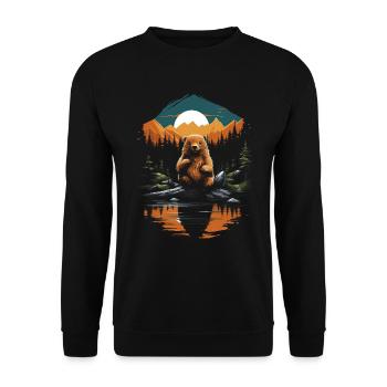 Mignon Adorable Animal Nature - Sweat-shirt Unisexe - noir - Devant - Alina (178cm) & Michal (187cm)