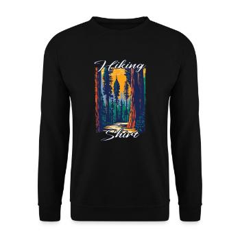 Machen Sie Eine Wanderung Natur Wandern - Unisex Pullover - Schwarz - Vorne - Alina (178cm) & Michal (187cm)