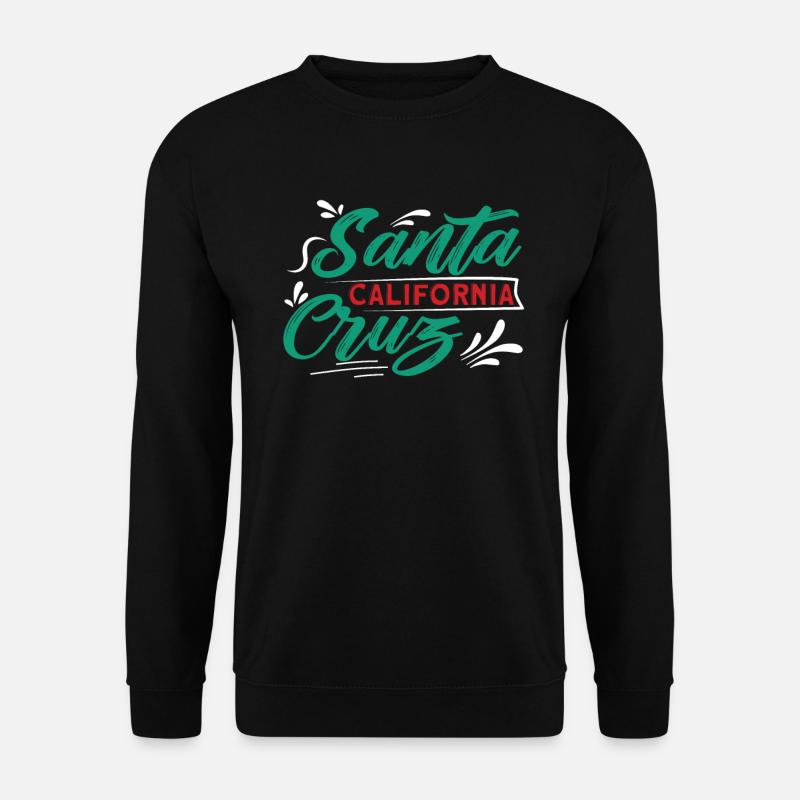 70er 80er In Der Kalifornischen Stadt Santa Cruz - Unisex Pullover - Schwarz