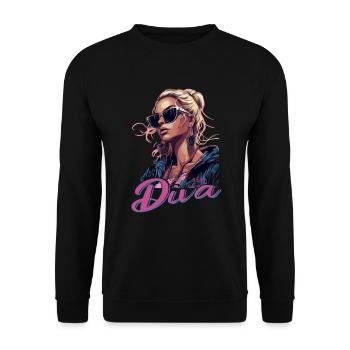 Beam Radiant Diva - Unisex Sweatshirt - black - Front - Alina (178cm) & Michal (187cm)