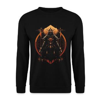 Japanisch Kunstwerk - Unisex Pullover - Schwarz - Vorne - Alina (178cm) & Michal (187cm)
