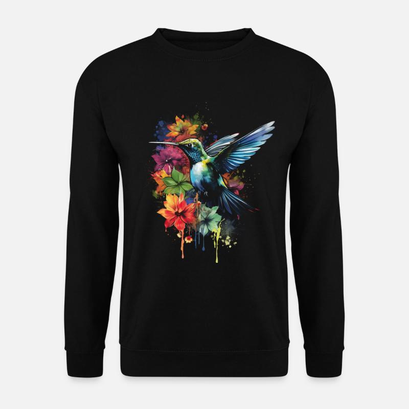 Colibri Oeuvre Oiseau Oiseaux - Sweat-shirt Unisexe - noir