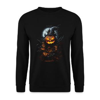 Halloween Creepy Artwork Horreur - Sweat-shirt Unisexe - noir - Devant - Alina (178cm) & Michal (187cm)