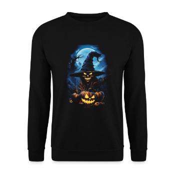 Halloween Creepy Artwork Horreur - Sweat-shirt Unisexe - noir - Devant - Alina (178cm) & Michal (187cm)
