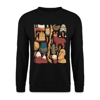 Chile - Unisex Pullover - Schwarz - Vorne - Alina (178cm) & Michal (187cm)
