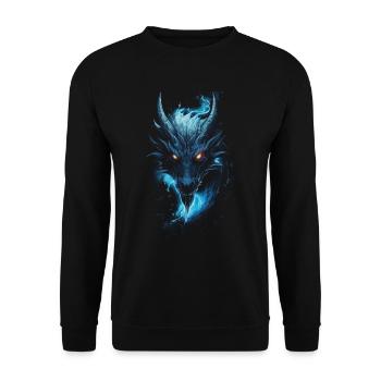 Dragon Role Playing Game Dragon - Unisex Sweatshirt - black - Front - Alina (178cm) & Michal (187cm)