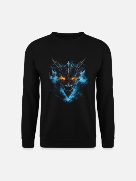 Dragon, Fire, Mystical, Dragon - Unisex Sweatshirt - black