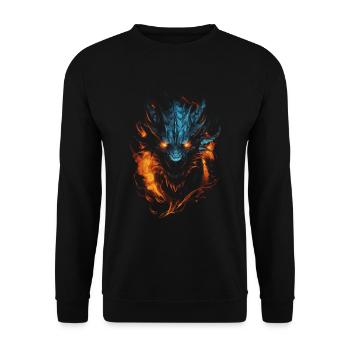 Dragon Role Playing Game Dragon - Unisex Sweatshirt - black - Front - Alina (178cm) & Michal (187cm)