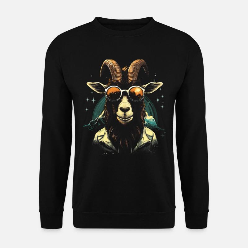 Chèvre, Majestueux, Chèvres - Sweat-shirt Unisexe - noir