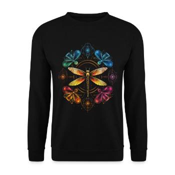 Mandala Chakra Spirituel Hindouisme Spiritualité - Sweat-shirt Unisexe - noir - Devant - Alina (178cm) & Michal (187cm)