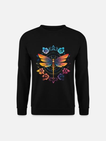 Mandala Chakra Libellule - Sweat-shirt Unisexe - noir
