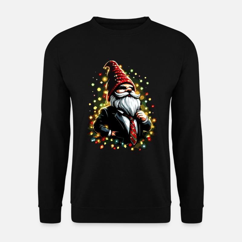 Chef Wichtel mit Lichterkette - Unisex Pullover - Schwarz