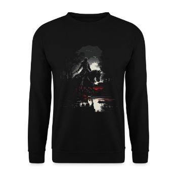 Knight Castle Knight sur Horse Knight Jeu de rôle - Sweat-shirt Unisexe - noir - Devant - Alina (178cm) & Michal (187cm)