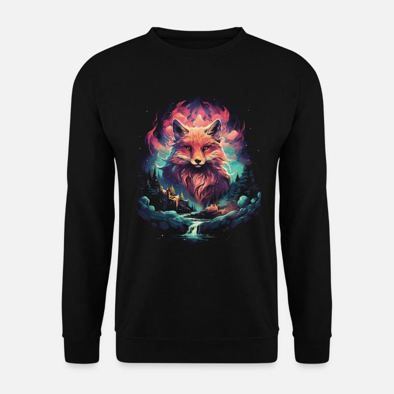 Fantay Fuchs Magischer Fuchs - Unisex Pullover - Schwarz