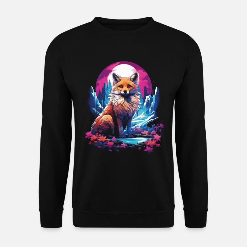 Fantay Fuchs Magischer Fuchs - Unisex Pullover - Schwarz